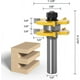 thumbnail image 2 of Juego de cortadores de lengüeta y ranura con vástago de 1/2" (12,7 mm) y 3 flautas en forma de T, herramienta para trabajar la madera, 2 of 5