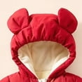 thumbnail image 5 of 0-6 Months Infant Baby Boys Girls Snowsuits Hooded Romper Zipper Onsie Jumpsuit Outwear Jackets Infant Winter Clothes, 5 of 7