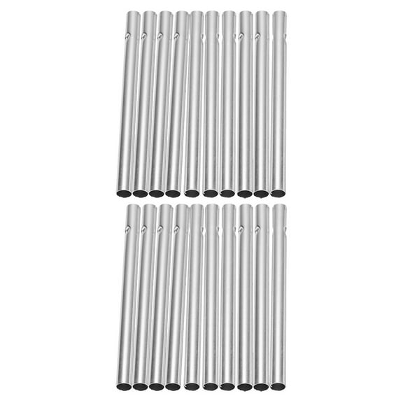 50 Pcs Memorial Wind Chimes Replacement Tubes Silver