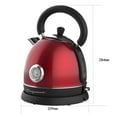 thumbnail image 2 of Frigidaire1.8-Quart 1,500-Watt Retro Porcelain Electric Water Kettle with Thermometer (red), EKET125, 2 of 9
