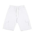 thumbnail image 3 of LIIPEE Boys School Uniform Shorts Solid Color Elastic Waist Drawstring Dress Shorts With Pockets Child Casual Party Shorts,White,11-12 Years, 3 of 9