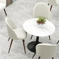 thumbnail image 1 of Homy Casa Modern 2-Pack Accent Chair Set, Armless Round Back, Beige Fabric Upholstered, 1 of 9