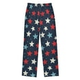 thumbnail image 2 of FORMRS Kids Pajama Pants with Pockets Size 6-8Y Boys Lounge Sleep Bottoms, Red White Stars, 2 of 8