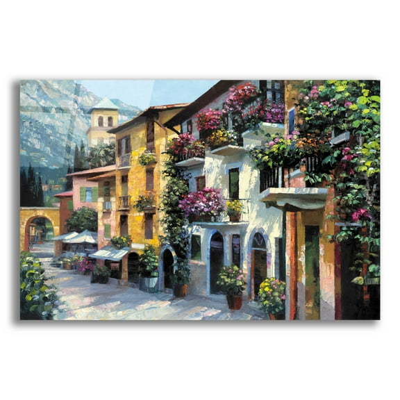 Epic Art 'Village Hideaway' by Howard Behrens Acrylic Glass Wall Art, 16"x12"
