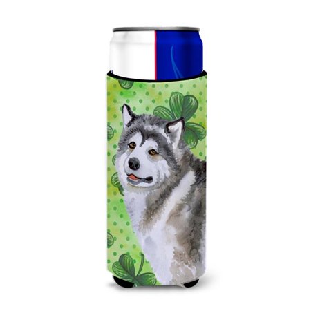 

Alaskan Malamute St Patricks Michelob Ultra Hugger for Slim Cans