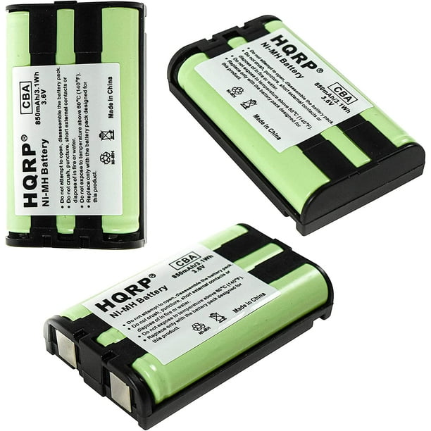 HQRP 3-Pack Batterie pour Panasonic KX-TG5230 KX-TG5240 KX-TG5243 KX-TG5428 KX-TG5480 KX-TG5561 KX-TG2313P KX-TG2313W KX-TG2312 KX-TG2314 Kx-Tg44x