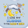 thumbnail image 4 of Inktastic I Love My Glamma to the Moon and Back Cute Sheep Boys or Girls Baby Bib, 4 of 4