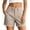 Beige, variant on Dpjklzsn Women's High-Waisted Tailored Shorts - Button & Zip Front, Side Pockets and Rolled Cuffs for Work, Travel and Dressy Casual Outfits