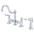 thumbnail image 1 of Water Creation F5-0010-01-AL Bridge Style Kitchen Faucet - Silver & Chrome, 1 of 1