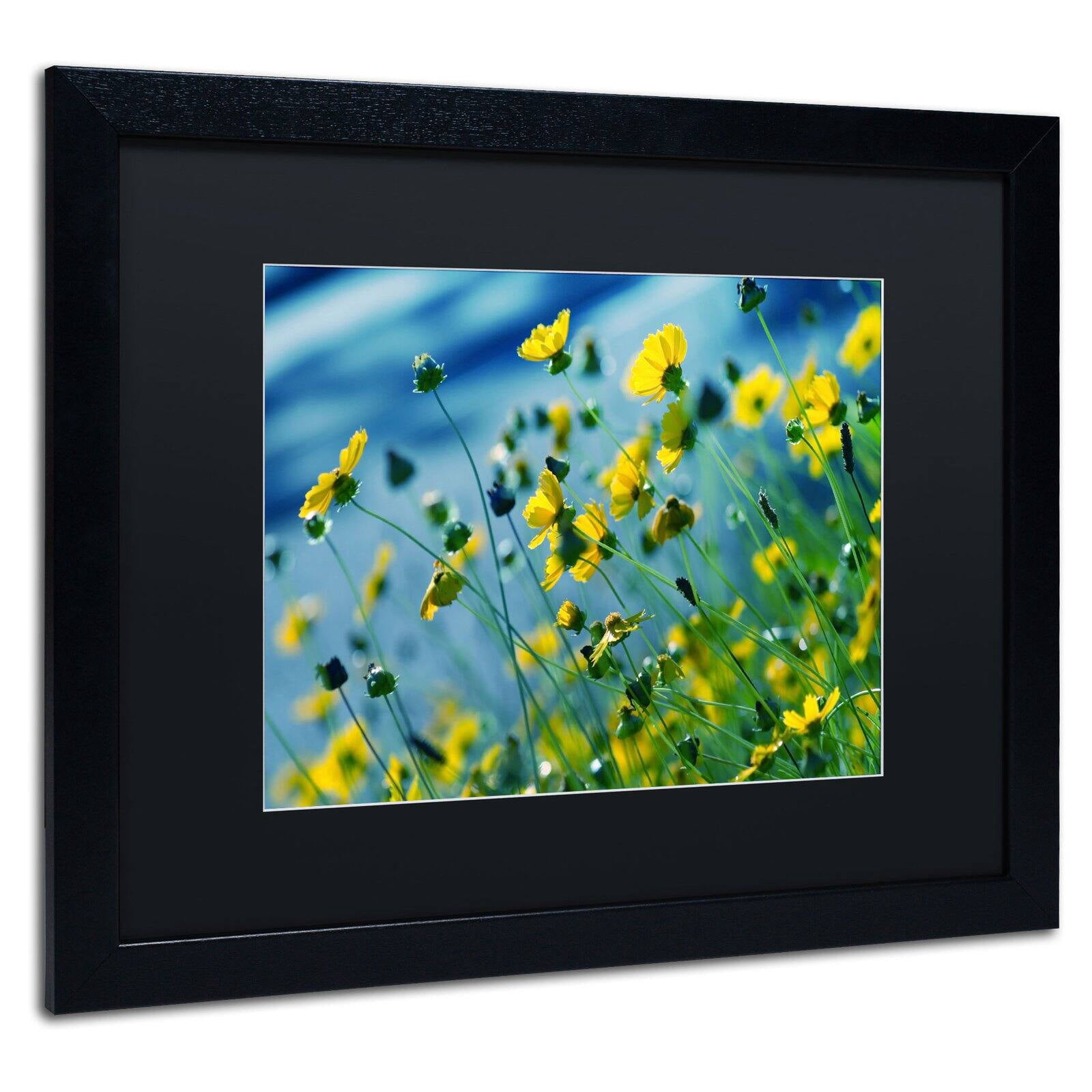 Trademark Fine Art "Power in Flower" Canvas Art by Beata Czyzowska Young, White Matte, Wood Frame