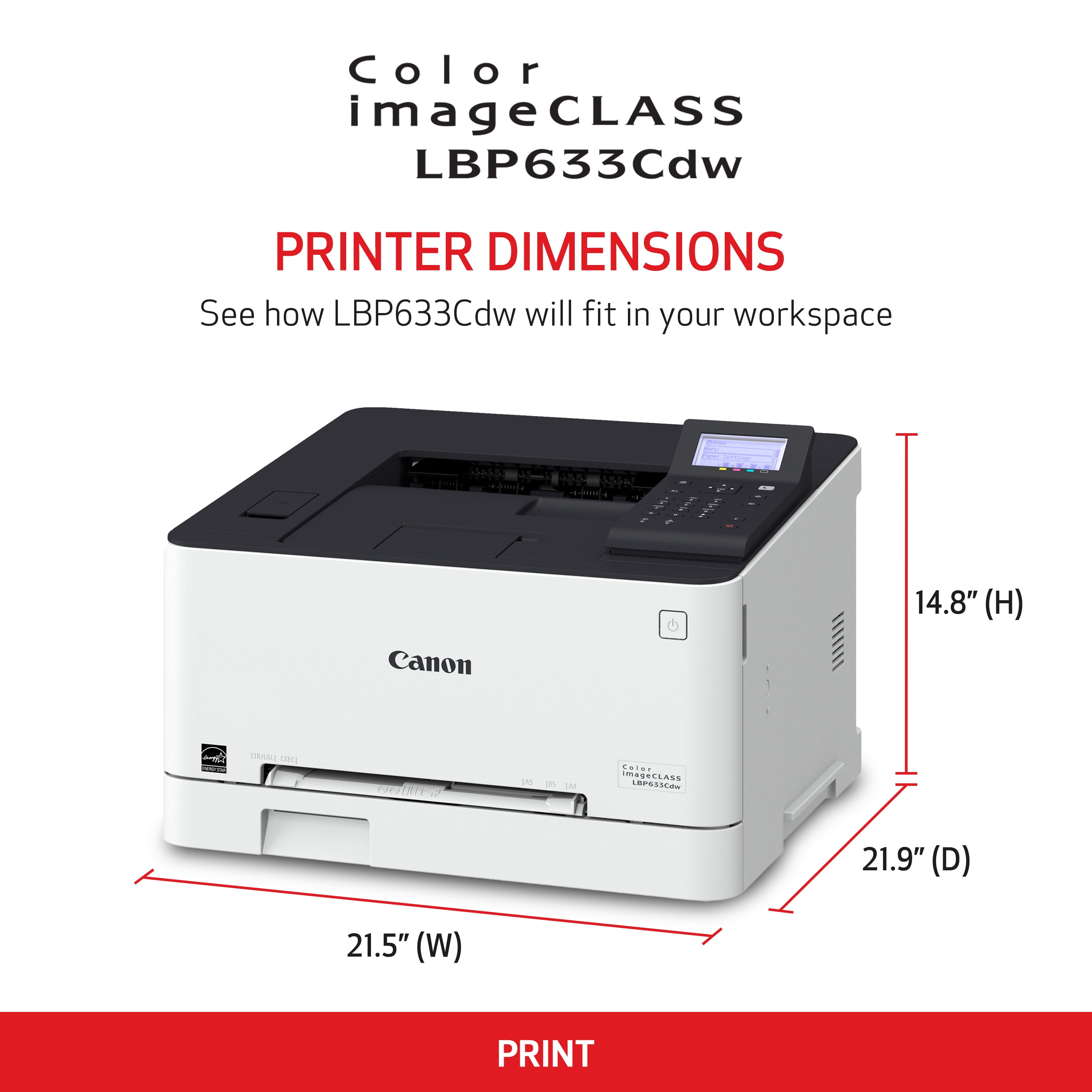 Canon Color imageCLASS LBP633Cdw - Wireless WIFI Laser Printer