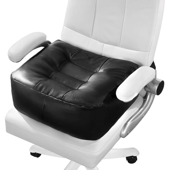Extra Thick Chair Cushions for Office,6 in Breathable Adult Booster Seat for Car,Waterproof Car Seat Cushion to Raise Seat Height,PU Leather Desk Chair Cushion for Long Sitting