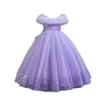 thumbnail image 6 of hengsof Girls' Flower Girl Dresses Princess Dresses Sweet Lace Wedding Party Tutu Dresses Fashionable Off The Shoulder Tulle Dresses Ages 3-14, 6 of 6