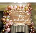thumbnail image 3 of Rustic Wood Floral Birthday Backdrop Spring Flower Wood Glitter Happy Birthday Photography Background for Women Photo Booth Props Kids Adult Birthday Wedding Party Cake Table Decoration, 3 of 10