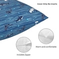 thumbnail image 3 of Yiaed Sharks on White Blue Striped Print Pillow Covers Super Soft Decorative Square Throw Pillow Covers Case Cushion Covers for Sofa Couch Bedroom Car Decor（No pillow core）-20"x20", 3 of 7