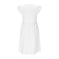 thumbnail image 6 of Xdegoge Clearance Items Girls Dresses Size 10-12 Long Tween Girls Summer Dress formal Ruffle Sleeve A Line Casual Party Elegant Dresses for Wedding Party with Pockets Vestido Blanco Vestidos Cortos, 6 of 9