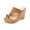 Khaki, variant on VerPetridure Slippers for Women Slippers Women's Shoes Casual Slip-on Sandals Imitation Wood Wedges Super High Heel Slippers