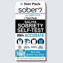 Sober Self Test - Three Test Pack | Alcohol Testing Strips | 99% Accurate Saliva Test