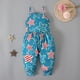 thumbnail image 2 of Body De Bebé Canastilla Onesies Para Niñas Pequeñas Verano Día De La Independencia Mameluco Sling Sin Mangas Espalda Descubierta Mono Corto Azul Odeerbi  LM103-4175, 2 of 9