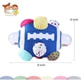 thumbnail image 4 of The Season Toys Football Bumpy Ball for Baby Cognitive Developmental, Baby Boys & Girls – Newborn to 36 Months Sensory Football Rattle Toy, Blue, 4 of 11