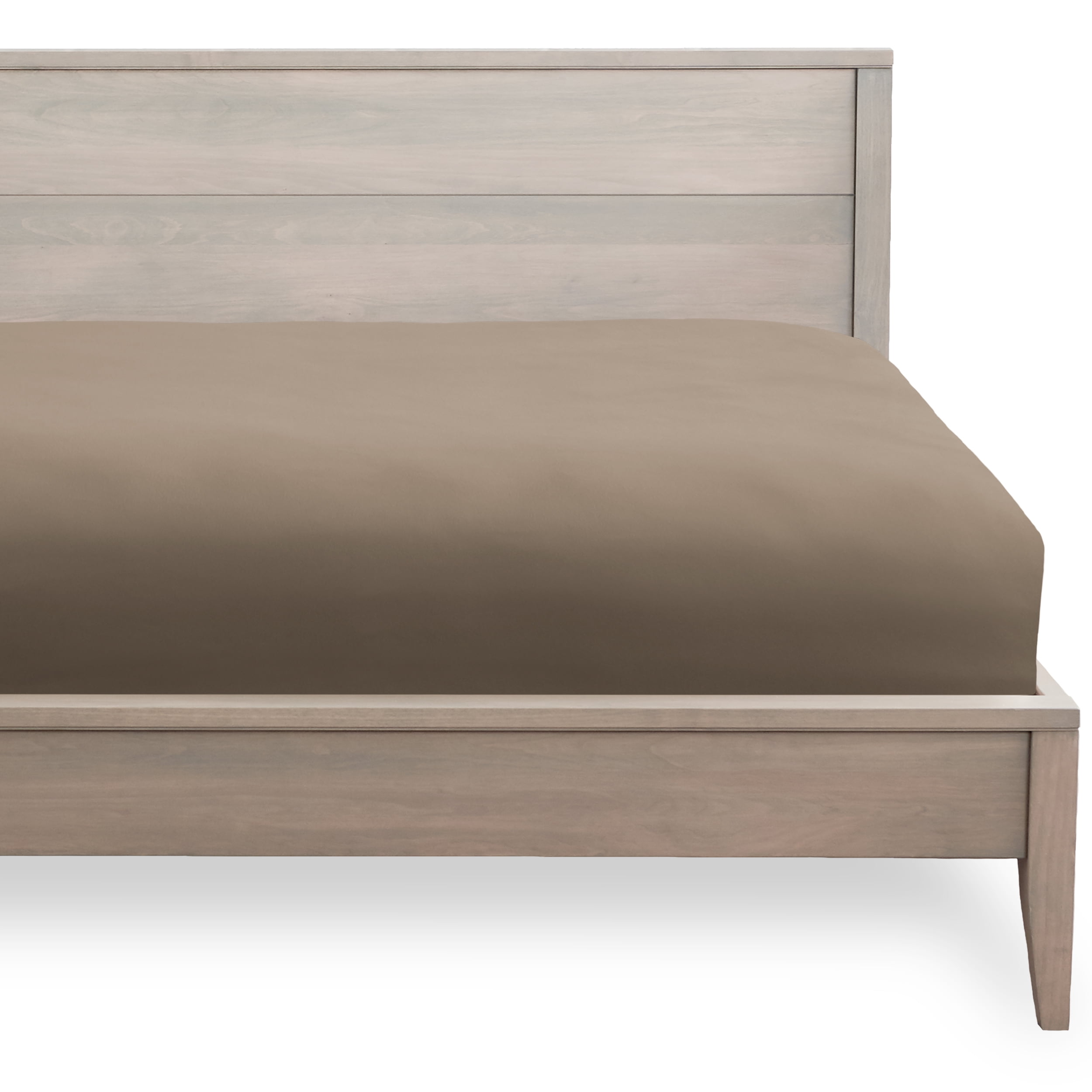 Bare Home Fitted Bottom Sheet Premium 1800 Ultra-Soft Wrinkle Resistant Microfiber, Hypoallergenic, Deep Pocket (Twin, Taupe)