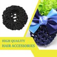 thumbnail image 4 of Sonducket Cubierta para moño de pelo, red falsa, gancho de ganchillo, redecillas de patinaje de baile de Ballet, accesorios de mujer fáciles de Accesorio para el cabello Negro, 4 of 6