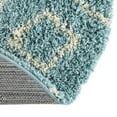 thumbnail image 5 of Unique Loom Trellis Shag Collection Area Rug - Ruth (3' 3" Round Aqua/Ivory), 5 of 9