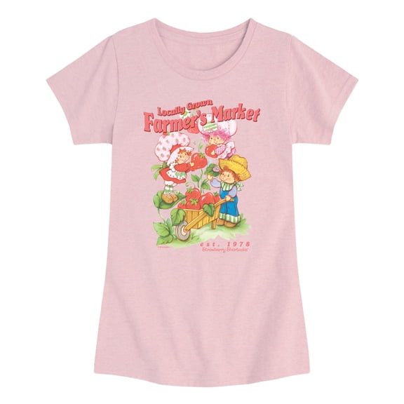 Strawberry Shortcake - Farmers Market Fitted Short Sleeve Graphic T-Shirt