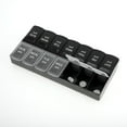 thumbnail image 2 of Unique Bargains 1 Pc 14 Grids Double Row Pill Box for Travel Large Black Clear, 2 of 6