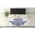thumbnail image 2 of Hamsa Computer Mouse Pad, Art Design Elements Antique Cabala Magic Themed Sign Print, Rectangle Non-Slip Rubber Mousepad Large, 31" x 12" Gaming Size, Navy Blue, by Ambesonne, 2 of 2