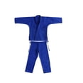 thumbnail image 2 of Ropa de Judo DYNWAVEMX Gi transpirable para hombres mujeres niños adultos Taekwondo competición Azul 175cm, 2 of 8
