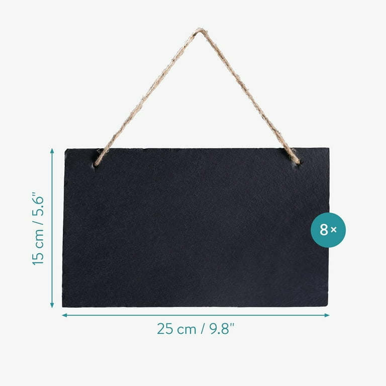 Navaris Hanging Slate Chalkboard Signs (Set of 8) - 5.85