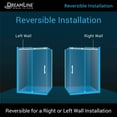 thumbnail image 4 of Enigma Air 34-3/4 Inch D x 60-3/8 Inch W x 76 Inch H Frameless Sliding Shower Enclosure, 4 of 11