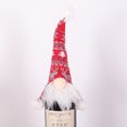 thumbnail image 4 of Kearding Cubierta de botella de vino de Navidad estilo nórdico Santa Claus tapa manga felpa botella de vino decoración de ropa sombrero de, 4 of 6
