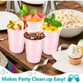 thumbnail image 3 of 50 Light Pink Plastic Cups, 16 oz Disposable Cups, Drinking Cups For Birthday Party, Valentines, Baby Shower, Easter Party, Mothers Day, 3 of 4