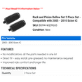 thumbnail image 2 of Rack and Pinion Bellow Set 2 Piece Set - Compatible with 2005 - 2010 Scion tC 2006 2007 2008 2009, 2 of 2
