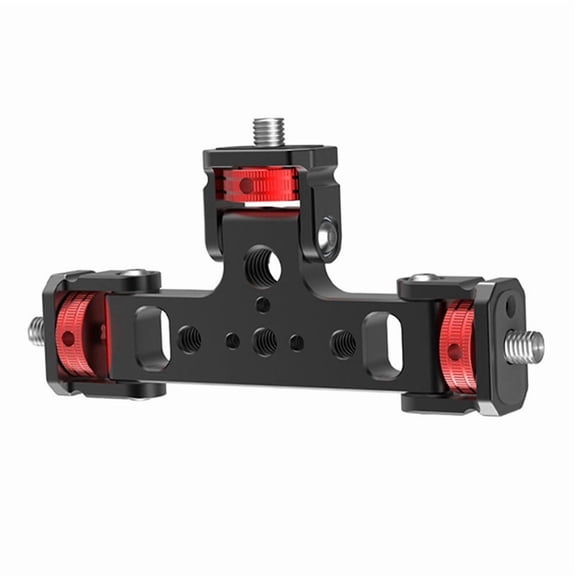 Triple Phone Holder Tripod Mount Adaptor 180-Degree Tilt Head Vlogging Live Streaming Tool for Camera, Light, Microphone