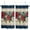 Navy Blue, variant on Red Christmas Kitchen Curtains 63 Inch Length, Farmhouse Curtains & Drapes, Xmas Botanical Poinsettia Blue Balls Rod Pocket Window Curtains for Living Room/Bedroom, 42" x 63", 2 Panels