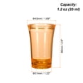 thumbnail image 2 of Uxcell Verres à Shot 1.2oz Verres à Shot en Polystyrène Ombre Multicolore Verres à Shot en Vrac pour Cocktail Verres à Shot Ronds Spiritueux Liqueurs, Orange, 2 of 7