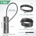 thumbnail image 4 of Uxcell 1-Conjunto de Cerraduras de Puerta para Cercas Exteriores, Cerradura de Combinación de 4 Dígitos con Cable de Acero y 3 Cuerdas Reemplazables [Gris], 4 of 7