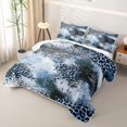 thumbnail image 3 of Homewish Blue Ombre Cheetah Twin Quilt Set,Contemporary Art Twin Coverlet Set,2pcs, 3 of 7