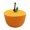 Orange, variant on Orange Fruit Outline Cotton Rope Storage Basket With Cover Desktop Organizer Orange Gift Container