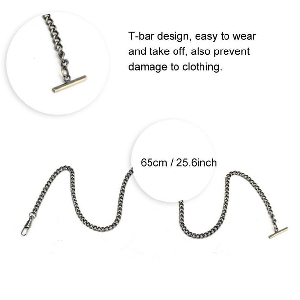 Ccdes 65cm Length Retro T bar Pocket Watch Chain Pendant Holder