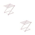 thumbnail image 2 of mmirethe Durable Towel Organizer Good Air Circulation Non-toxic Light Self Weight Space-saving 4 Towels Simultaneously Foldable Pink 2Set, 2 of 6