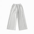 thumbnail image 7 of NIEWTR Girls Oversized Sweatpants Wide Leg Loose Fit Lounge Pants High Waisted Elastic Drawstring Comfortable Casual Joggers（Light Gray,12-13 Years), 7 of 7