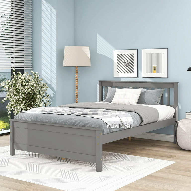 Full size bed frame with nightstand discount