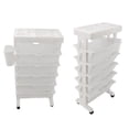 thumbnail image 1 of Mobile Bookshelf, 5 Tier Flexible Removable Bookcase With Wheels Versatile Rotatable Storage Rack For Organizing Office Classroom Home, 1 of 8
