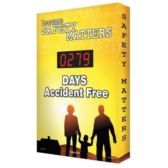 Accuform Electronic Scoreboard,28in x 20in,Yellow SCK105