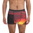 thumbnail image 2 of Goofa Sunset Western Desert Cowboy Printed Men's Boxer Briefs Underwear, Moisture-Wicking Underwear, Trunk,Soft and Breathable Cotton Underwear-Small, 2 of 9