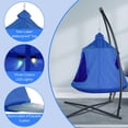 thumbnail image 5 of Pirecart Hammock C-Stand with Swing Tent, Hanging Tree Tent with Steel Frame, LED Lights, Blue, 5 of 7